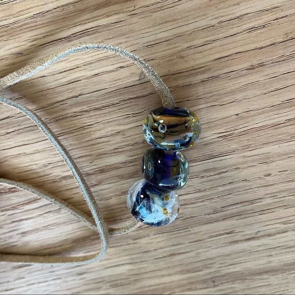 Vintage 90’s Handmade Pyrex Glass Beads - Set of 3 - Picture 13 of 16